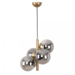 Kuldne-hall klaasist varjuga rippvalgusti &oslash; 15 cm Forte &ndash; Squid Lighting