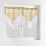 Kollased-valged kardinad 2 tk komplektis 60x90 cm Duetto - douceur d'int&eacute;rieur