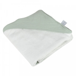 Roheline musliinist beebir&auml;tik kapuutsiga 75x75 cm - B&eacute;b&eacute; Douceur