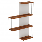 Valge-puiduv&auml;rvi m&auml;nnidekooriga riiul 64 cm Cambel - Kalune Design