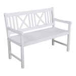 Valge puidust aiapink Malm&ouml; - Garden Pleasure