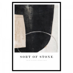 Plakat raamis 72x102 cm Sort Of Stone - Malerifabrikken