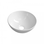 Valge keraamiline &uuml;mmargune valamu &oslash; 28 cm Aster - Sapho