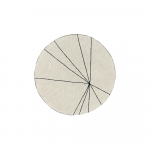 Kreem pestav k&auml;sitsi kootud puuvillane &uuml;mmargune vaip &oslash; 160 cm Trace Beige - Lorena Canals