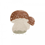Kreem pestav k&auml;sitsi kootud puuvillane laste vaip 120x120 cm. Boletus - Lorena Canals