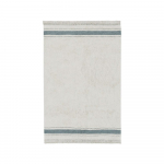 Sinine-kreem pestav k&auml;sitsi kootud puuvillane vaip 90x130 cm Gastro Vintage Blue - Lorena Canals