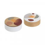 Dekoratiivsed hoiukarbid kaantega 2tk komplektis &oslash; 17x6,5 cm - Casa Selecci&oacute;n