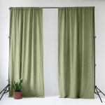 Heleroheline linane kardin 140x200 cm Sage - Linen Tales
