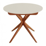 &Uuml;mmargune pikendatav s&ouml;&ouml;gilaud lisaplaadiga &oslash; 90 cm Jubi &ndash; Ragaba