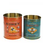 Dekoratiivsed plekk-hoiukarbid komplektis 2 tk &oslash; 11x13 cm Honey - Rex London
