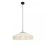 Must-valge rippvalgusti tekstiilist varjuga &oslash; 57 cm Alia - Marksl&ouml;jd