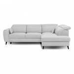 Valge sametist lahtik&auml;iv/sahtliga nurgadiivan (parem nurk/L-kujuline) Noble &ndash; ELTAP