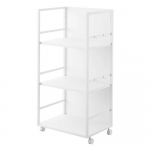 Valge metallist ratastega riiul 42x84,5x32 cm Tower - YAMAZAKI