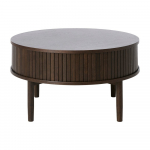 &Uuml;mmargune kohvilaud tammepuust tumeda naturaalse v&auml;rviga, l&auml;bim&otilde;&otilde;duga 85 cm Meta - Unique Furniture