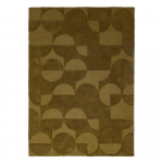 Tumeroheline k&auml;sitsi kootud villane vaip 120x170 cm Gigi - Flair Rugs