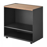 Must metallist mobiilne riiul 60x59x35 cm Tower - YAMAZAKI