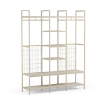 Kreemikas avatud terasest riidekapp 140x179.5x40 cm Amara - Marckeric