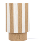 Valge/naturaalsest v&auml;rvi n&ouml;&ouml;rist laualamp (k&otilde;rgus 35 cm) Vienna Stripes - Leitmotiv