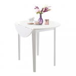 Valge kokkupandav s&ouml;&ouml;gilaud Quer, ⌀ 92 cm Trento - St&oslash;raa