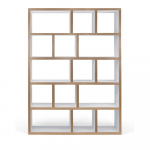 Valge raamaturiiul 150x198 cm Berlin - TemaHome