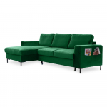 Roheline sametne nurgadiivan, vasakpoolne nurgas Lofty Lilly - Miuform