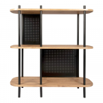 Mustast terasest riiul Sole, 80 x 83,5 cm - Leitmotiv