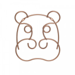 Vasev&auml;rvi terasest seinakonks Hippo - Metaltex