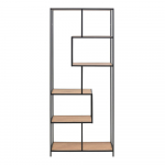 Must/loomulik tammepuust raamaturiiul 77x185 cm Seaford - Actona