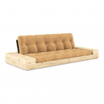 Helepruun-sinepiv&auml;rvi velvetist diivanvoodi 244 cm Base - Karup Design