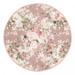 Heleroosa pestav &uuml;mmargune vaip, sobitub robottolmuimejaga &oslash; 80 cm Comfort - Mila Home