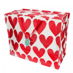 Taaskasutatud plastikust riiete hoiukott 58x28x48 cm Hearts - Rex London