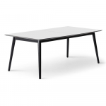 Valge-must kokkupandav s&ouml;&ouml;gilaud 100x210 cm Meza - Hammel Furniture