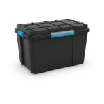 Must plastikust kaanega hoiukast 73,5x44,5x46 cm Scuba Box - KIS