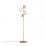 Kuldne p&otilde;randavalgusti klaasist varjuga (k&otilde;rgus 162 cm) Fazli - Opviq lights