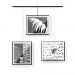 Mustad metallist seinaraamid 3 tk komplektis 73x82 cm Exhibit - Umbra