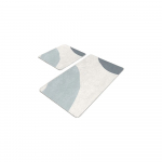 Hallid-kreemid sametist vannitoamatid 2tk komplektis 60x100 cm Abstract Shapes - Mila Home