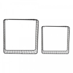 Mustad terasest riiulid 2tk komplektis 35cm Reja - PT LIVING