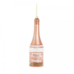 Klaasist k&auml;sit&ouml;&ouml; j&otilde;ulukaunistus &oslash; 5cm Pink Prosecco - Sass & Belle