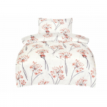 Valge-oranž puuvillane voodipesu &uuml;heinimesevoodile 140x200cm Adeline - My House