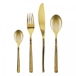 Kuldne 16-osaline roostevabast terasest s&ouml;&ouml;giriistade komplekt Lite - Kave Home