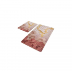 Roosad sametist vannitoamatid 2 tk komplektis 60x100 cm - Mila Home