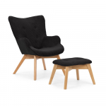 Must velvetist tugitool koos jalatoega Niko - Ropez