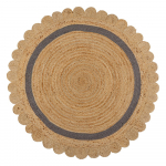 Hall k&auml;sitsi kootud džuudist &uuml;mmargune vaip &oslash; 160 cm Grace Grey - Flair Rugs