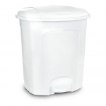 Valge pedaaliga plastikust pr&uuml;gikast 3 l - Orion