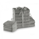 Hallid froteest puuvillased k&auml;ter&auml;tid ja saunalinad komplektis 10 tk Amari &ndash; Restilo