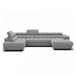 Hall nurgadiivanvoodi buklee kangast (vasak nurk/U-kujuline) Feraria - ELTAP