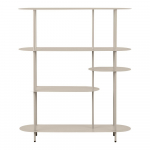Beež metallist riiul 118x139x31 cm Rieti - House Nordic
