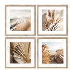 Tr&uuml;kitud pildid 4 tk komplektis koos raamiga 30x30 cm Boho Dreams - Styler