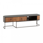 Mangopuust televiisorilaud naturaalses v&auml;rvitoonis 160x45x40 cm Curve - MOME
