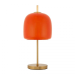 Oranž/kuldne metallist laualamp klaasist varjuga (k&otilde;rgus 53 cm) Oldy - Mauro Ferretti